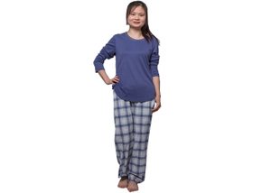 Classical Soft Fabric Stripped Pajamas Nightwear Long Sleeve And Long Pant Sleepwear