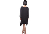 Black Sleepwear Night Dress Viscose Elastane Jersey Ladies Summer Pajamas with Solid Bnad