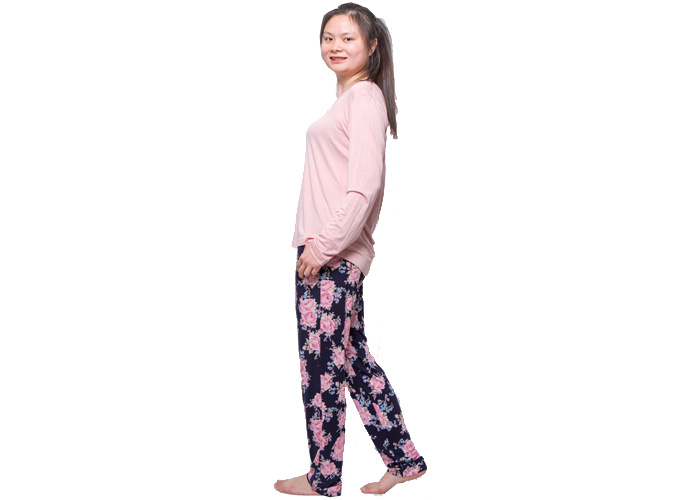 Fancy Womens Summer Nightwear Ladies Viscose Light Knit Long Pajama Sets